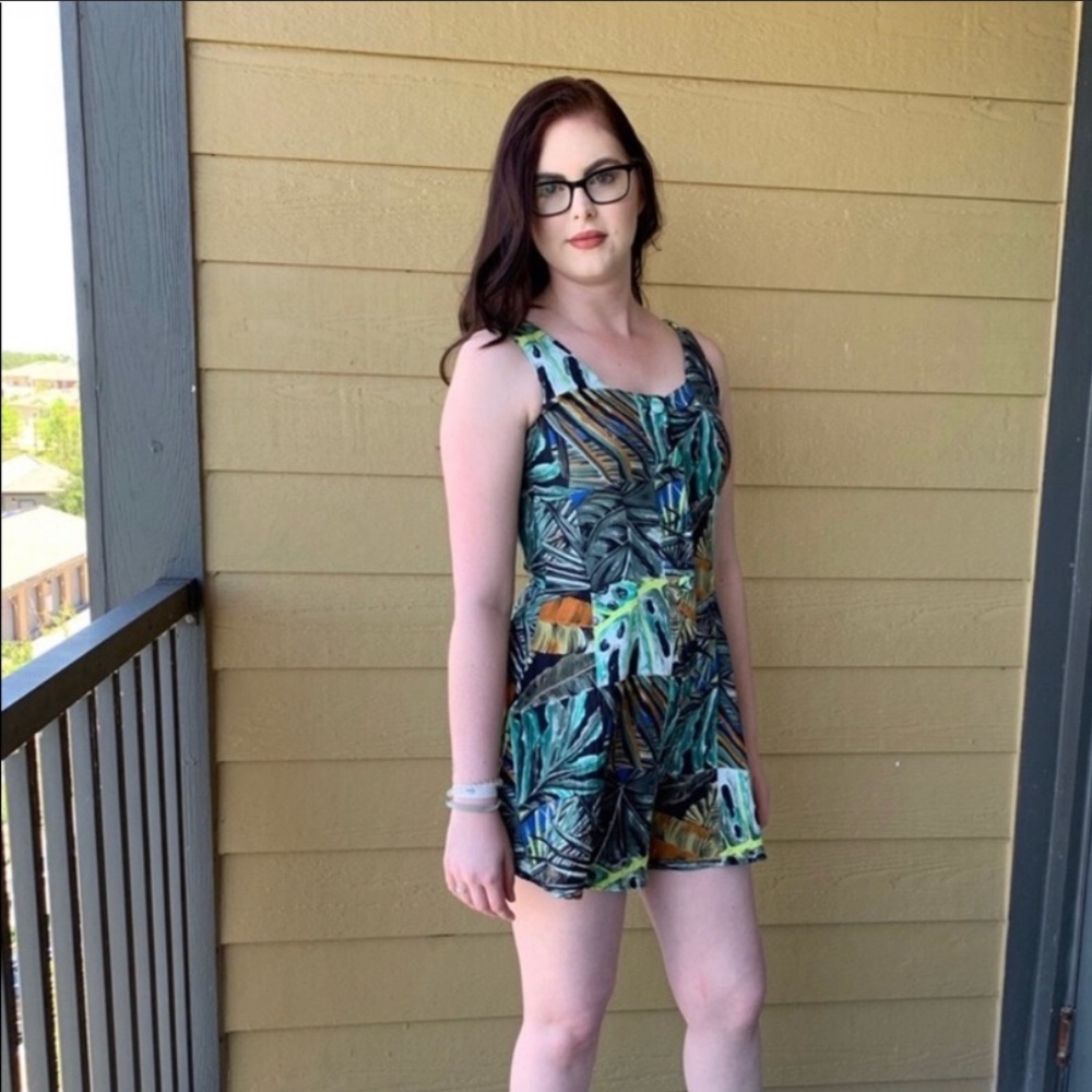 Vintage Safari Print Button Down Romper - Picture 3 of 6
